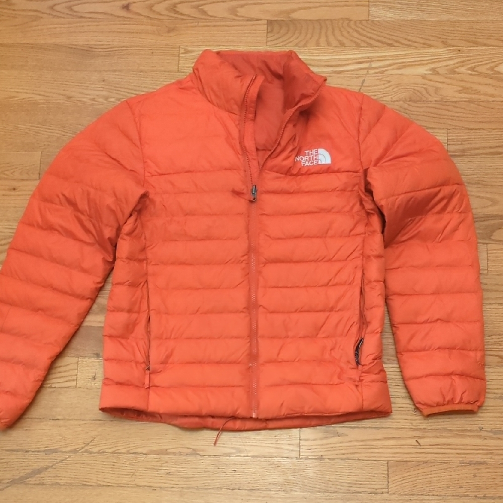 The North Face Orange Puffer Jacket Men's Small - Winter Hiking